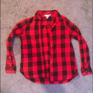 plaid collared flannel